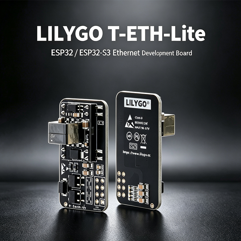 Ethernet Module W5500 - LILYGO T‑ETH‑Lite Dev Board,ESP32/ESP32‑S3,W5500/RTL8201 Ethernet,POE&Camera Expandable,Onboard