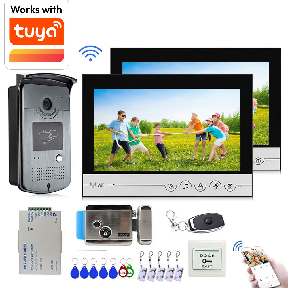 Tuya 9 inch color wireless WiF - Smart Doorbell Wired ulasan dan harga