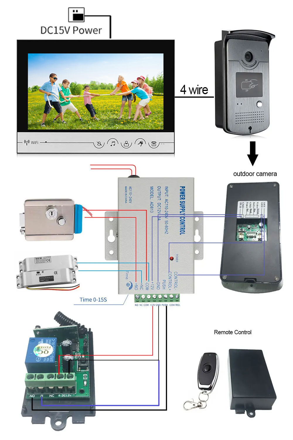 Tuya 9 inch color wireless WiF - Smart Doorbell Wired ulasan dan harga