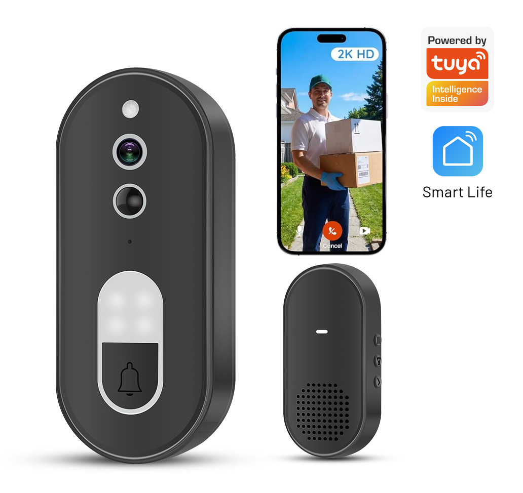 Tuya 1080P HD Wireless WiFi Vi - Smart Doorbell Wired ulasan dan harga