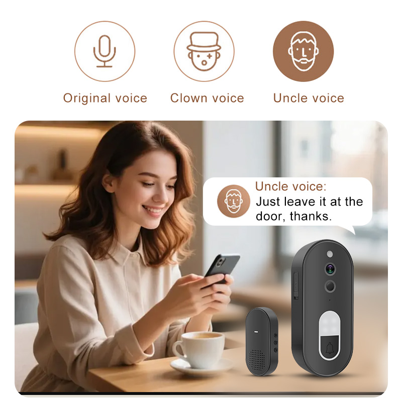 Tuya 1080P HD Wireless WiFi Vi - Smart Doorbell Wired ulasan dan harga