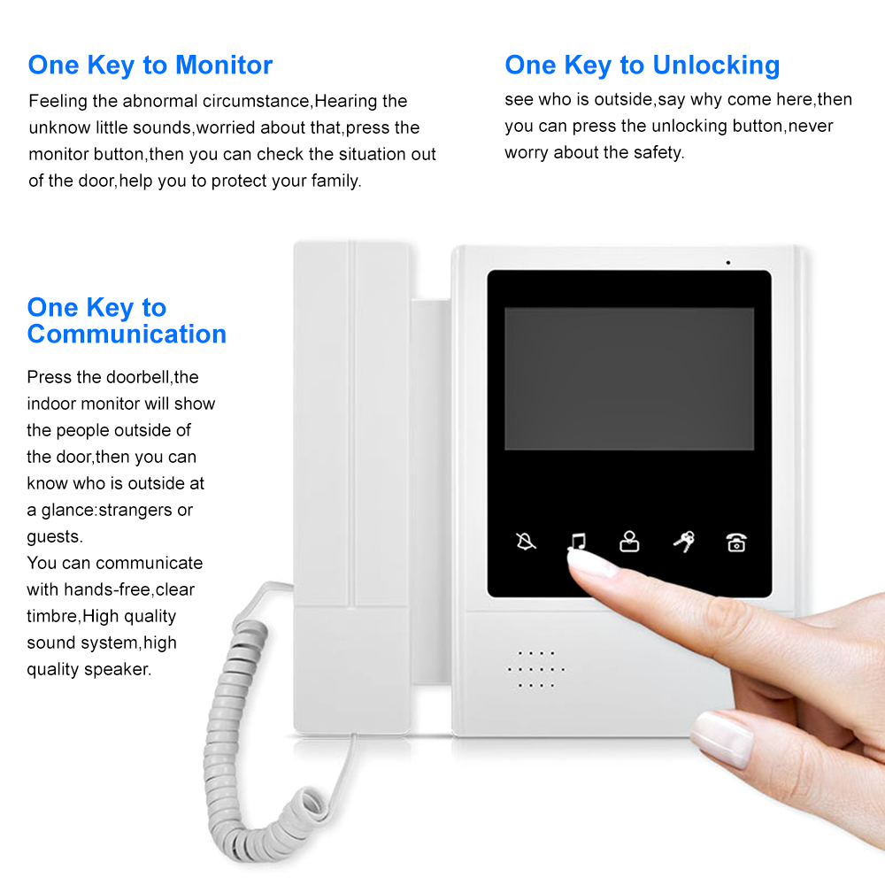 4.3 Inch LCD Video Intercom Sy - Smart Doorbell Wired ulasan dan harga