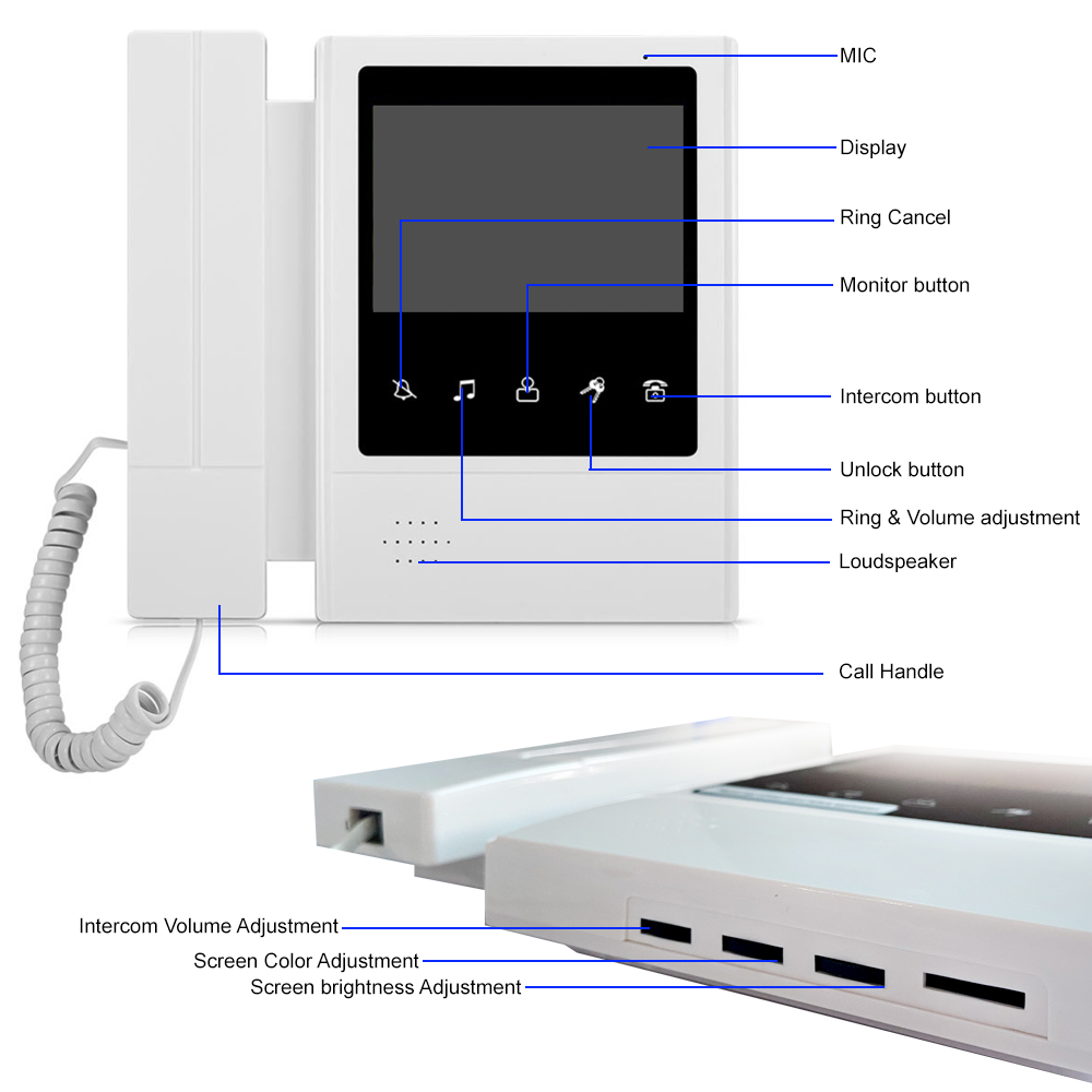 4.3 Inch LCD Video Intercom Sy - Smart Doorbell Wired ulasan dan harga