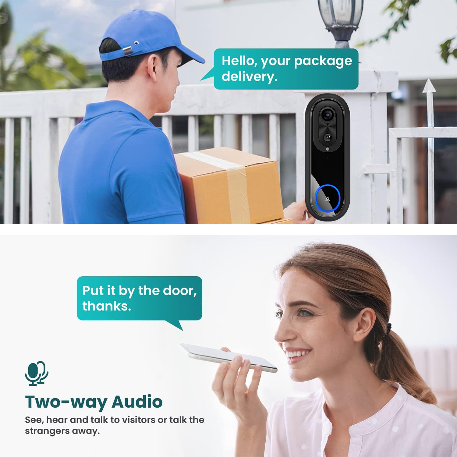 5G 2.4G WiFi Video Doorbell 10 - Smart Doorbell Wired ulasan dan harga