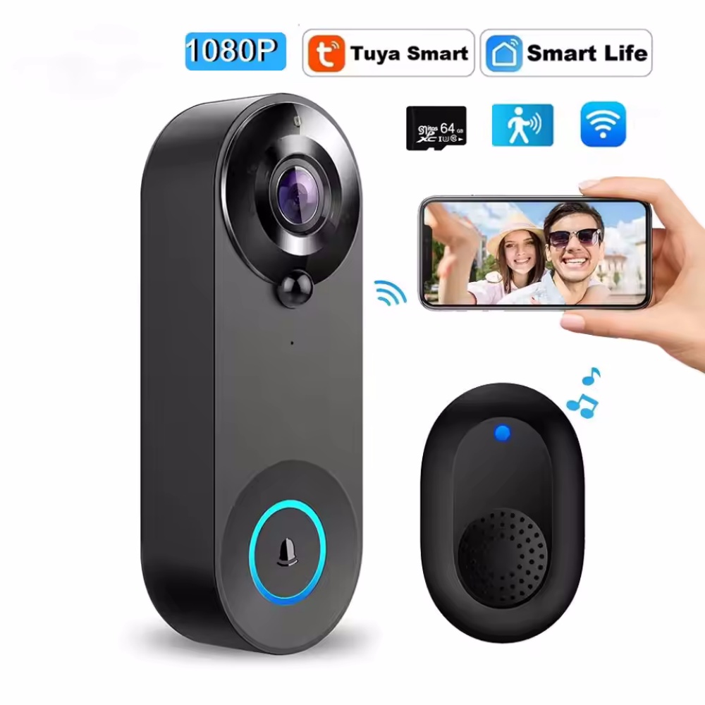 Tuya 1080P Wireless WIFI Doorb - Smart Doorbell Wired ulasan dan harga