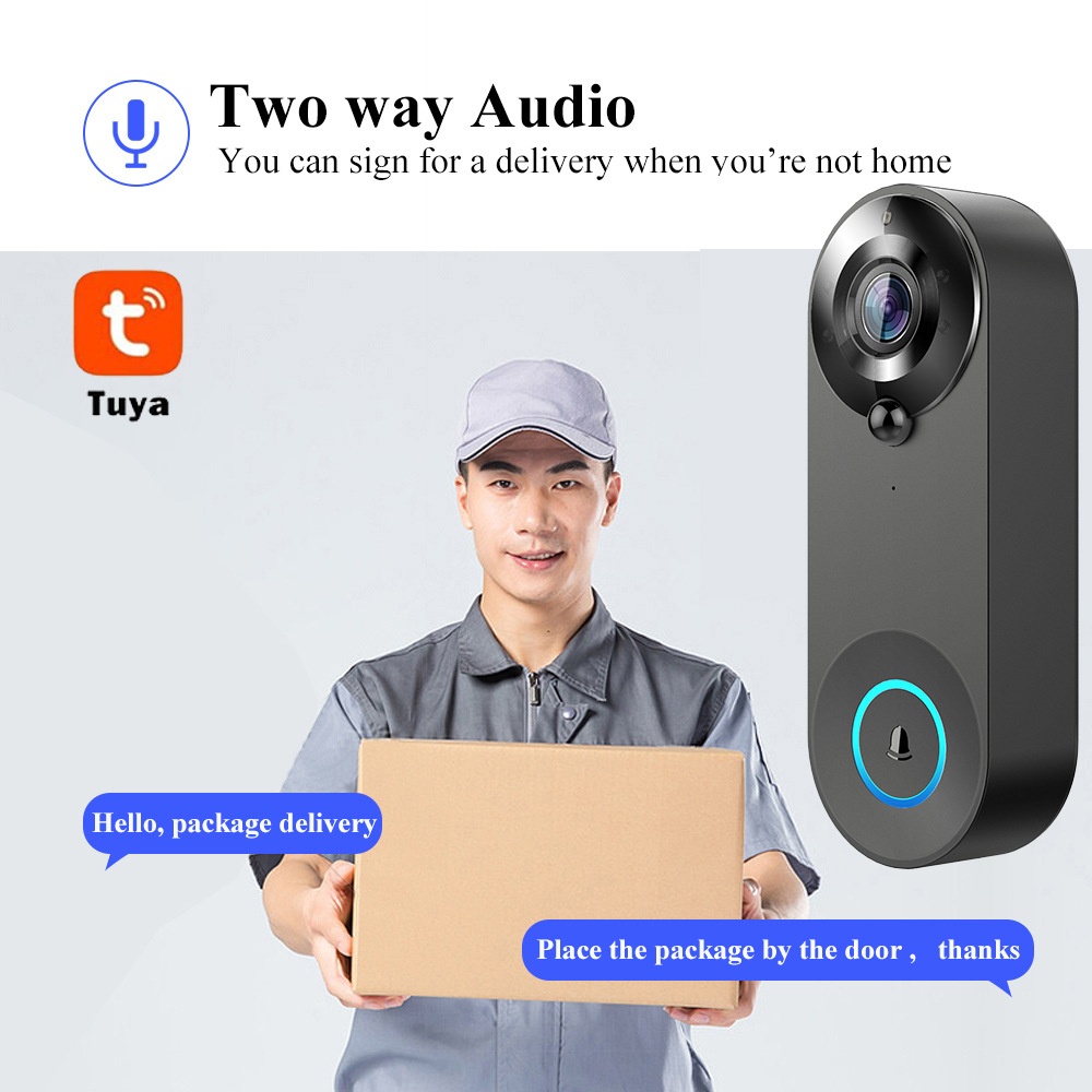 Tuya 1080P Wireless WIFI Doorb - Smart Doorbell Wired ulasan dan harga