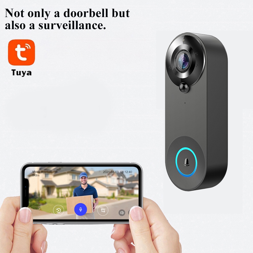 Tuya 1080P Wireless WIFI Doorb - Smart Doorbell Wired ulasan dan harga