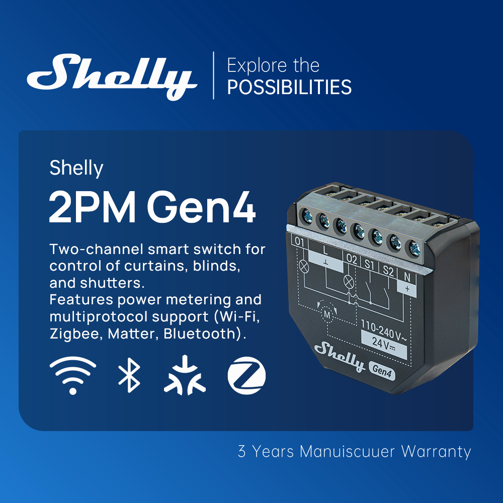 Shelly 2PM Gen4 Zigbee 2 Chann - Shelly Relay Module ulasan dan harga