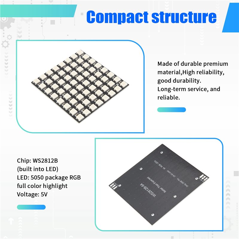 2025 Trend WS2812 LED 5050 RGB - Rgb Led Matrix 8X8 ulasan dan harga