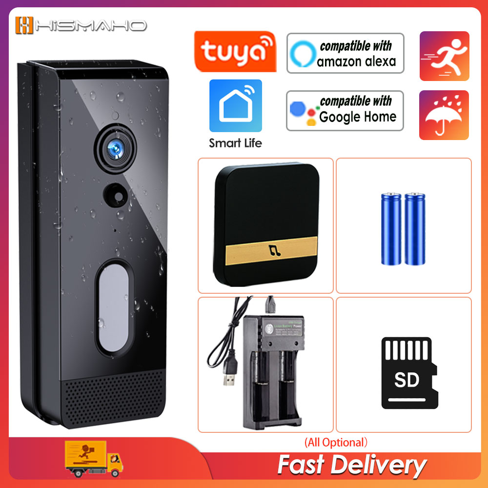 Tuya WiFi Doorbell Camera Outd - Smart Doorbell Wired ulasan dan harga