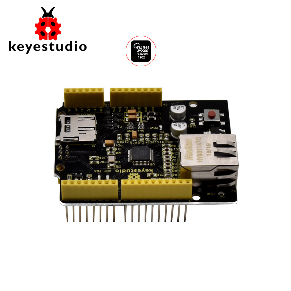 Keyestudio W5500 Ethernet Shie - Ethernet Module W5500 ulasan dan harga