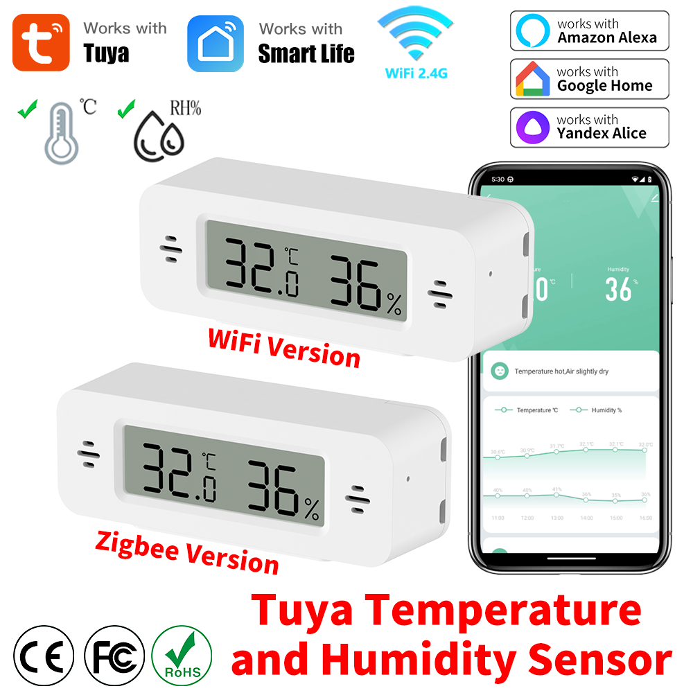 Tuya WiFi/Zigbee Temperature H - Home Automation Technology ulasan dan harga
