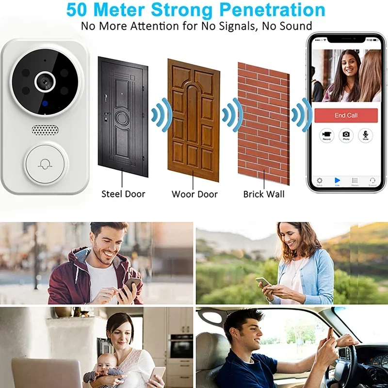 WiFi Wireless Visual Intercom  - Smart Doorbell Wired ulasan dan harga