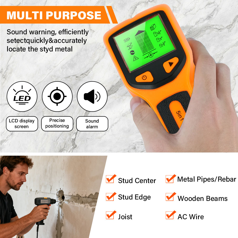 New 5-in-1 Wall Detector Handh - Water Leak Detector Wired ulasan dan harga