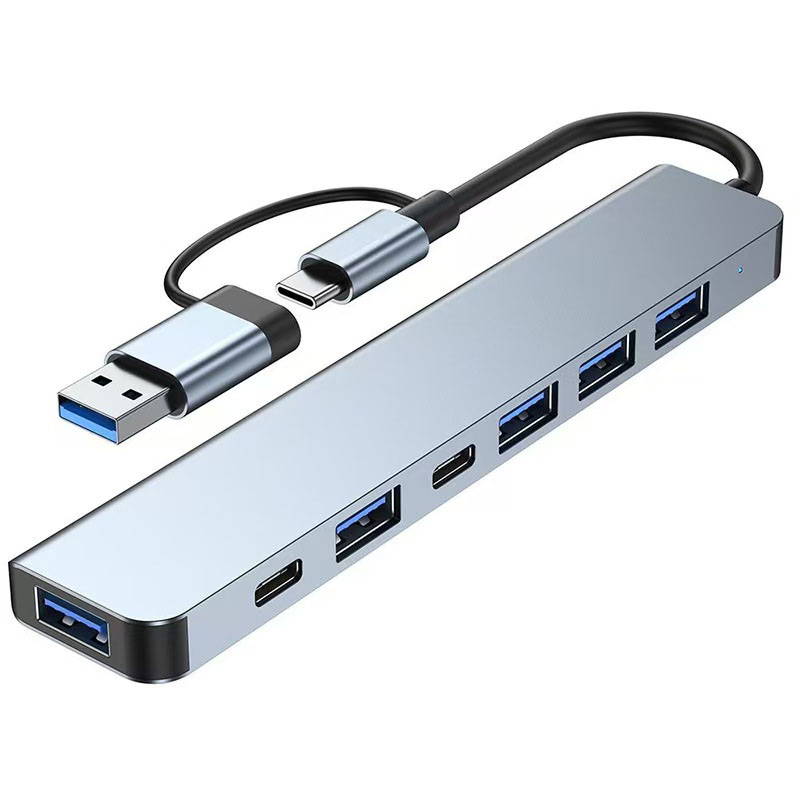 USB C Hub USB Splitter 8 in 1  - Home Assistant Sd ulasan dan harga
