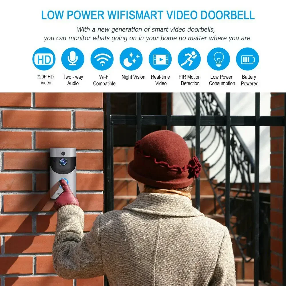 720P HD Smart Home Wireless WI - Smart Doorbell Wired ulasan dan harga