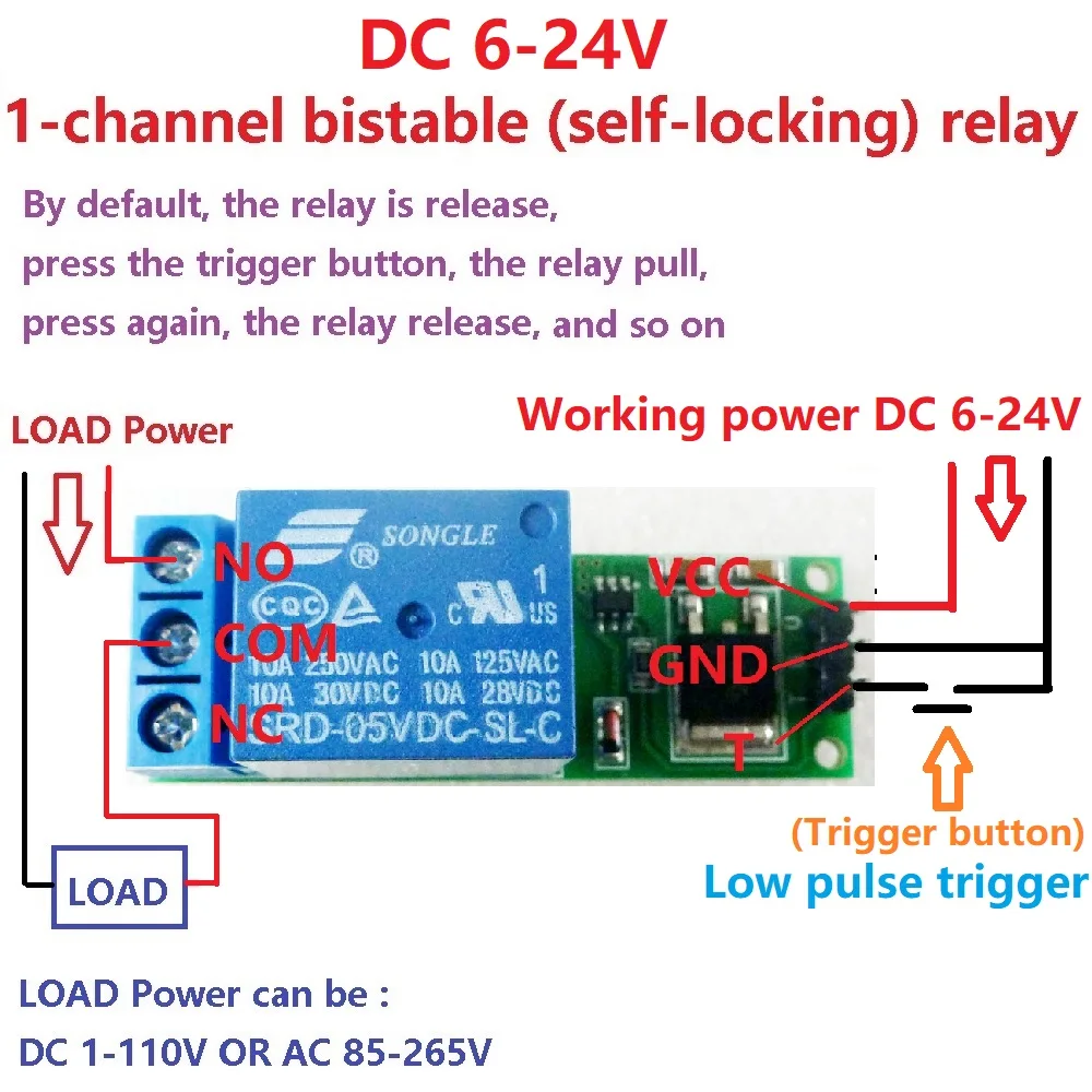 DC 6V 9V 12V 24V Flip-Flop Lat - Shelly Relay Module ulasan dan harga