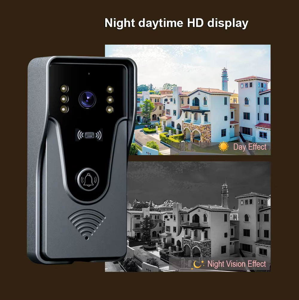 Tuya 1080P 7 Inch Color Touch  - Smart Doorbell Wired ulasan dan harga