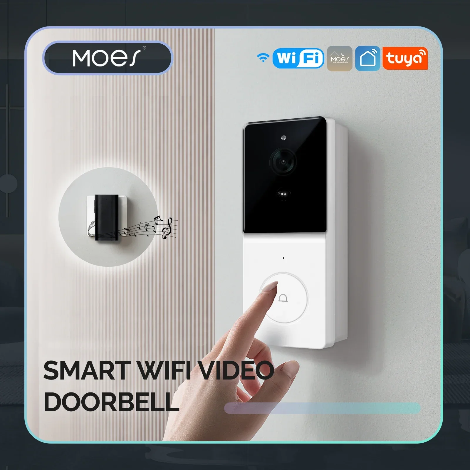 MOES Tuya Smart WiFi Video Doo - Smart Doorbell Wired ulasan dan harga